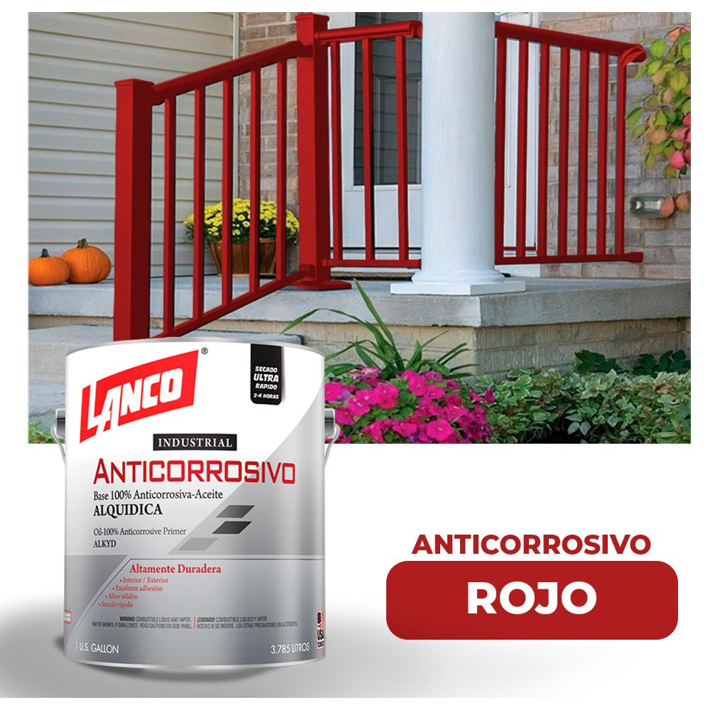 ANTICORROSIVO BRILLO INDUSTRIAL ROJO GLN | Almacenes Bou