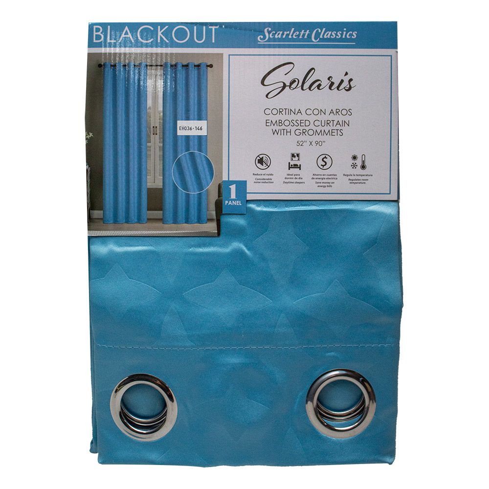 CORTINA P/SALA BLACKOUT SOLARIS 52 X 90 PULG BLACKOUT SCR-2741-BLUE