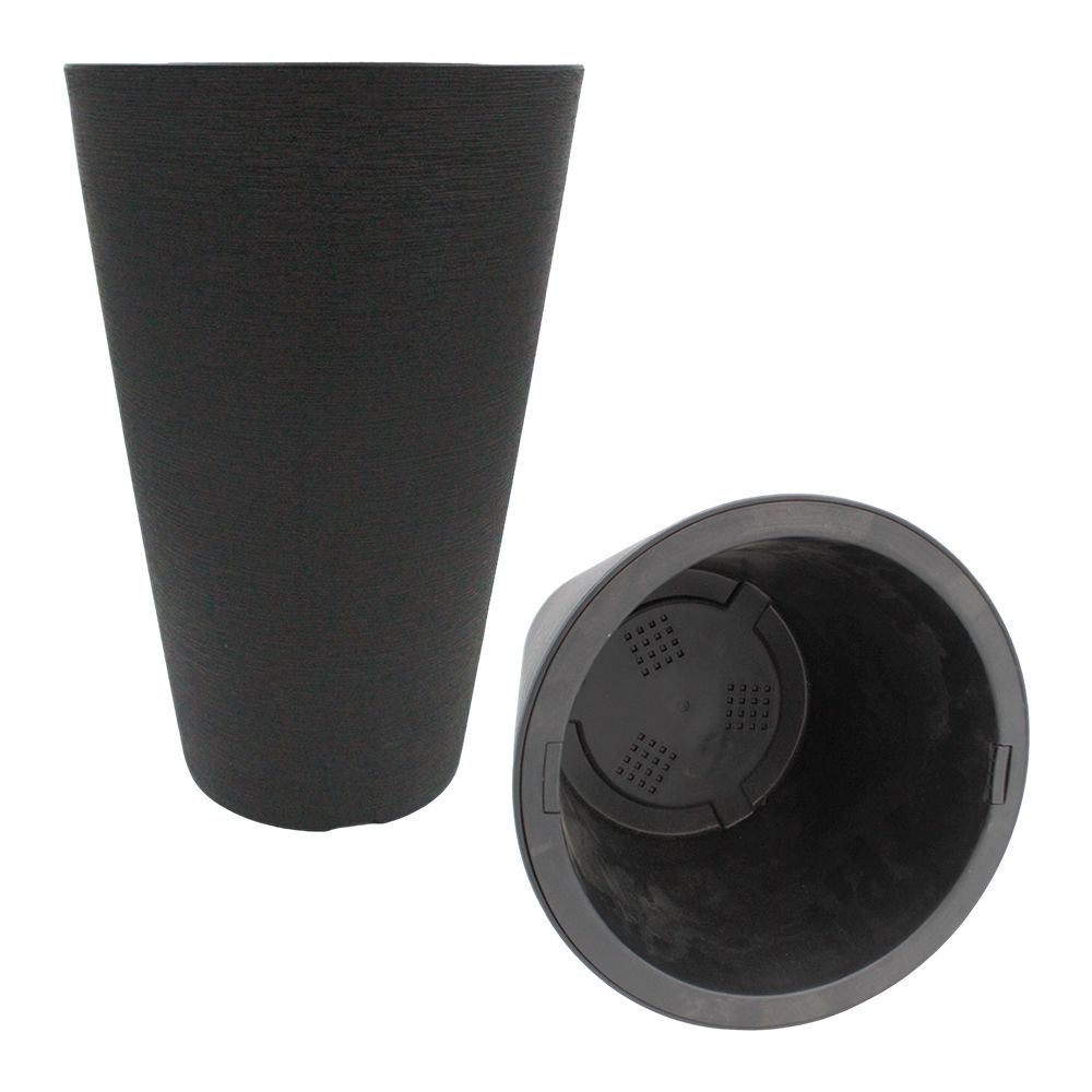 MACETERO PLASTICO CONO NEGRO 35X59 J-1643