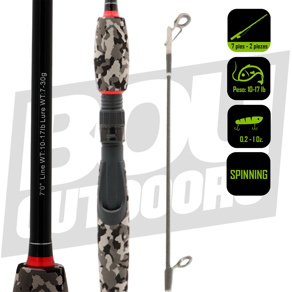 CAÑA PESCA SPINNING BLACK EAGLE 7PIES S-BE-ROD-7N