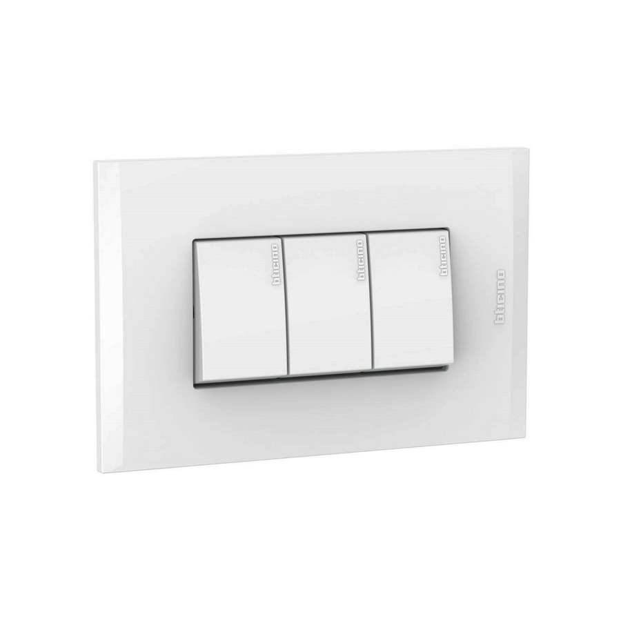 SWITCH TRIPLE SENCILLO INTEGRADO BLANCO NOBILE BTICINO AF2300EB