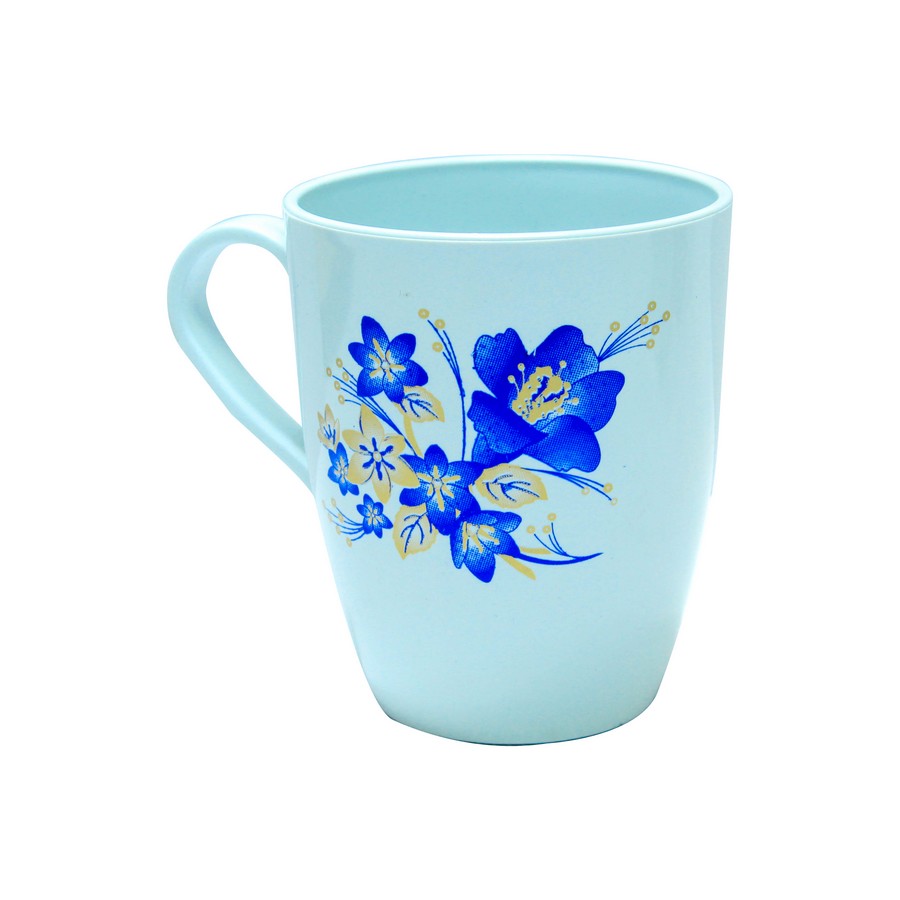 TAZA PLASTICA FLORES JA-085D